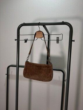 Brandy Melville Brown Suede Baguette Bag